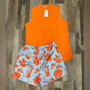 Two Piece Set - Shorts & Top
